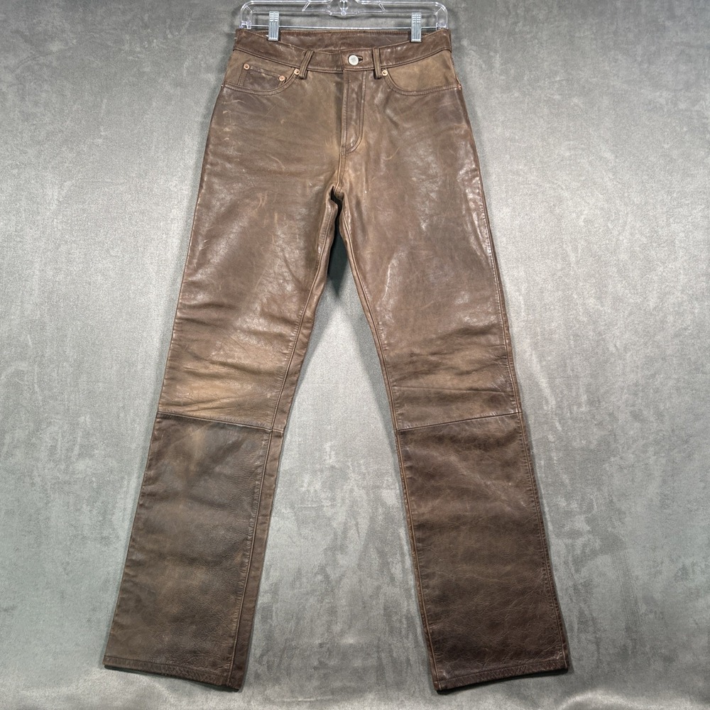 Lucky Brand Genuine Leather Brown Pants Size 29 5 Pocket